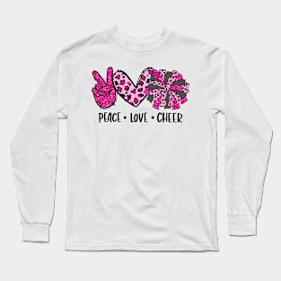 Peace Love Cheer Cute Cheerleading Long Sleeve T-Shirt